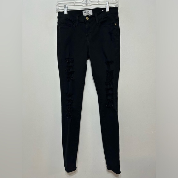 Frame Le Skinny de Jeanne Ripped Skinny Jeans - Picture 2 of 11